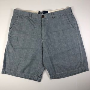 American Eagle AE Houndstooth Cotton Flat Front Shorts 9" Inseam Men's Size 36
